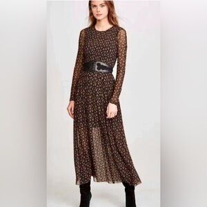 NWT Free People Black and Yellow Floral Dress